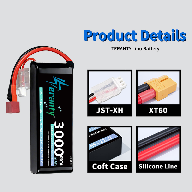 TERANTY 2S 3000mAh Lipo Batter – Drone Battery Connector recenzja i cena