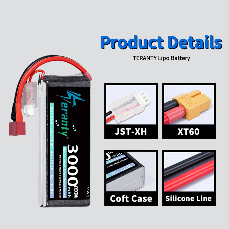 TERANTY 2S 3000mAh Lipo Batter – Drone Battery Connector recenzja i cena