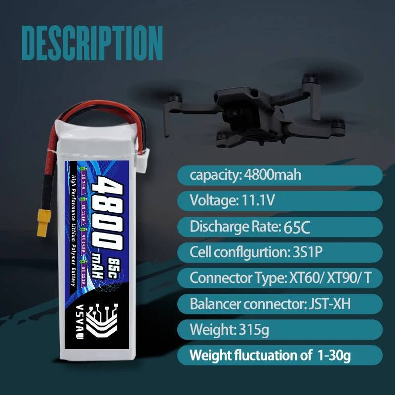 VSVAW 3S Lipo Battery for FPV  – Drone Battery 3S recenzja i cena