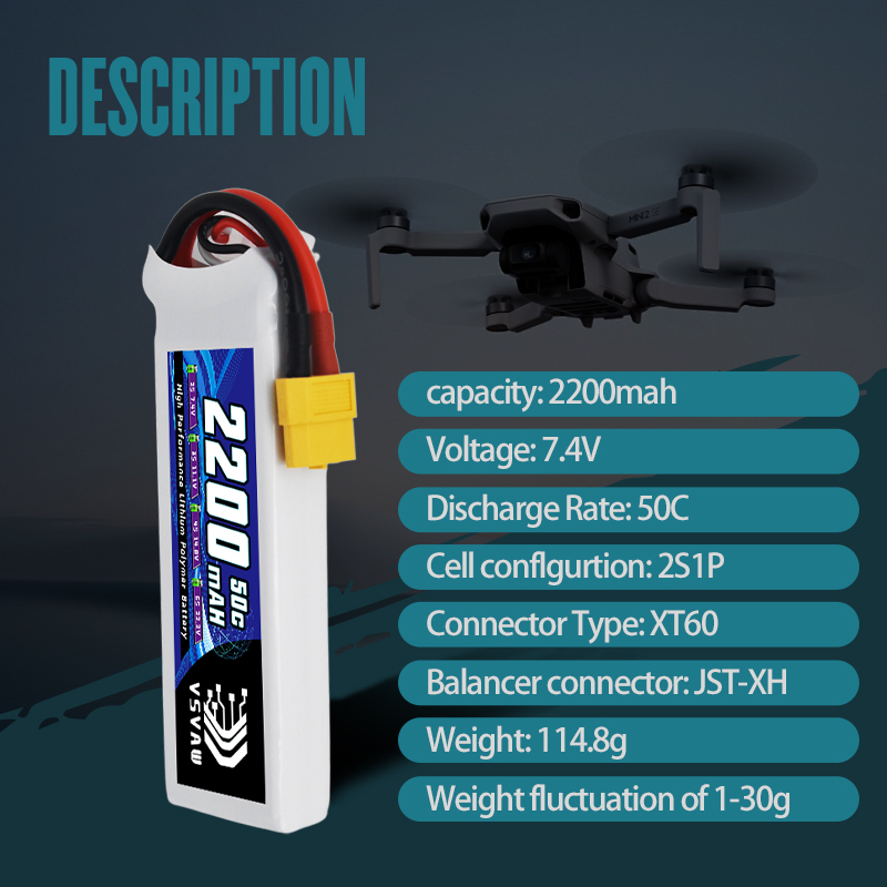 VSVAW 7.4V 2200mah 2S Drone Li – Drone Battery Plate recenzja i cena