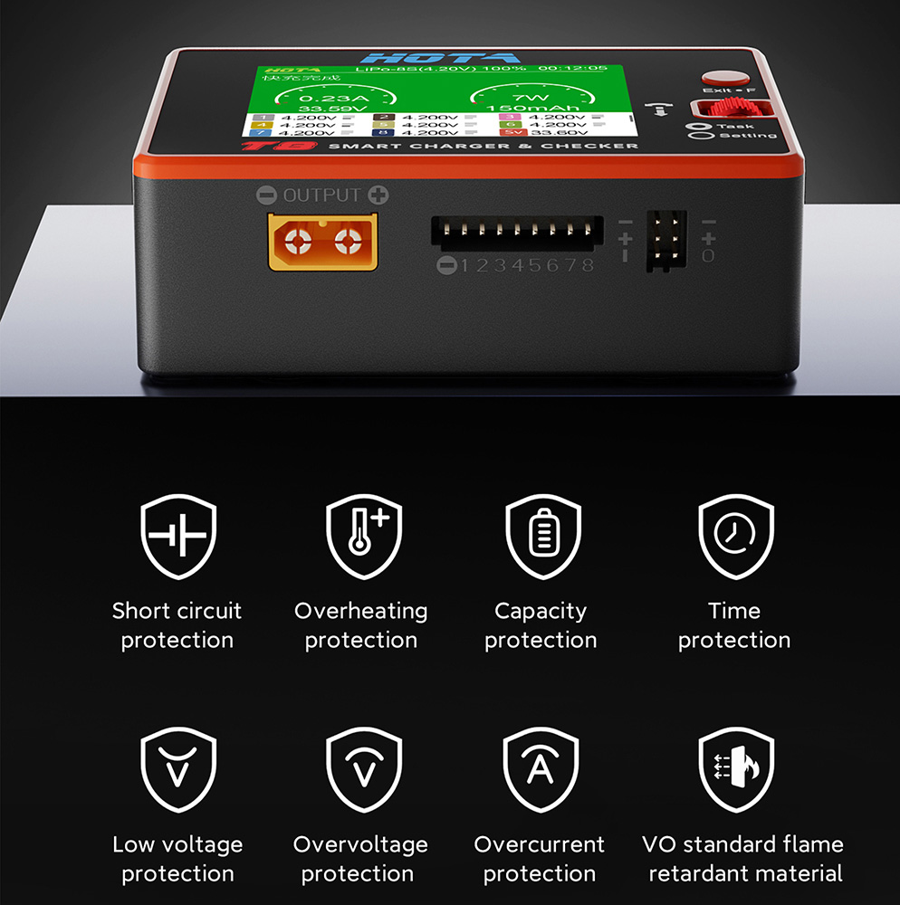 HOTA T8 Smart Balance Charger  – Drone Battery Smart recenzja i cena
