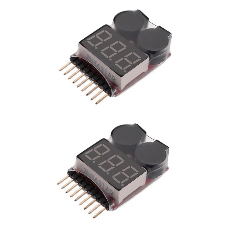 2Pcs 1S-8S LiPo Battery Voltag – Drone Battery Voltage Checker recenzja i cena