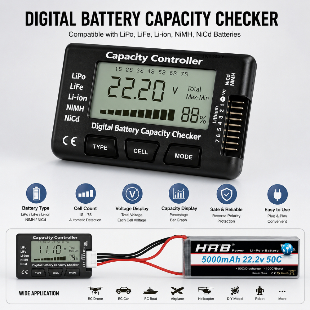 Handheld Battery Capacity Chec – Drone Battery Voltage Checker recenzja i cena