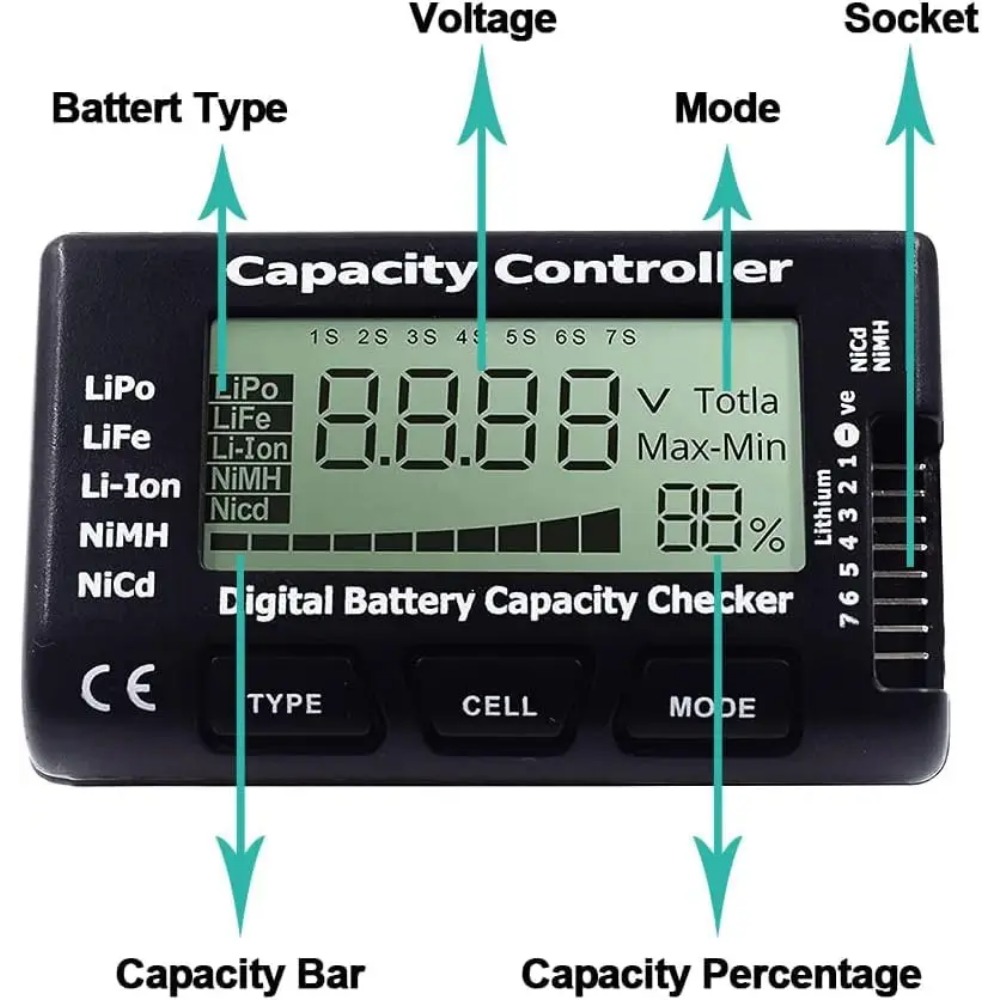 Handheld Battery Capacity Chec – Drone Battery Voltage Checker recenzja i cena